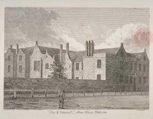 1799年、ポプラの東インド会社アルムスハウスの眺め 作： James Peller Malcolm